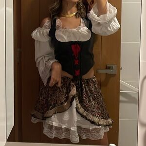 Pirate costume without head piece and eye patch. Extremely sexy. Size small